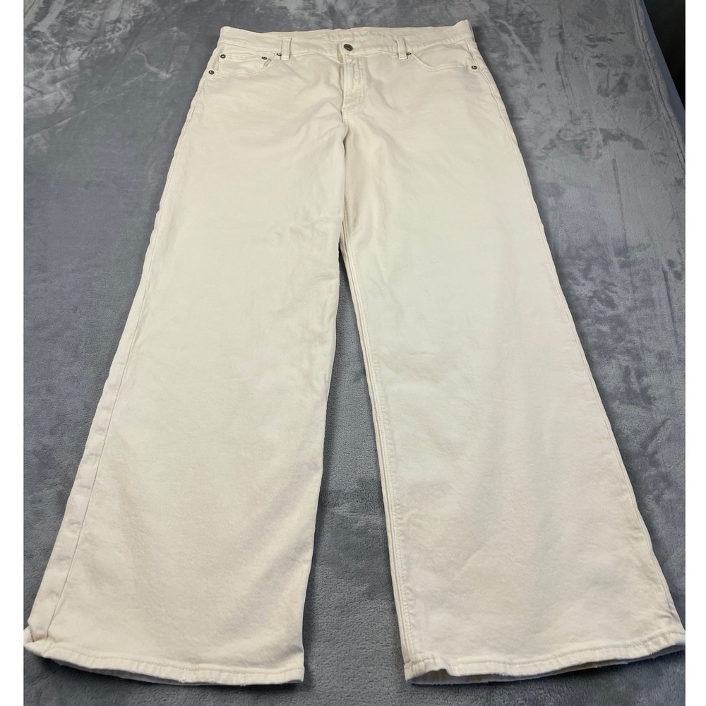 American Eagle Outfitters Wide Leg Jeans - Cream - Picture 2 of 16